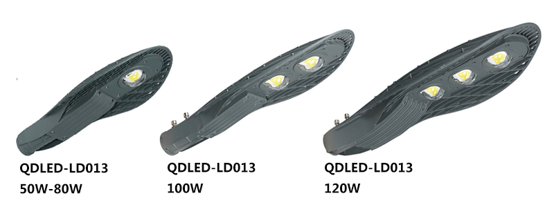 QDLED-LD013系列新款壓鑄鋁網球拍集成LED路燈實物拍照