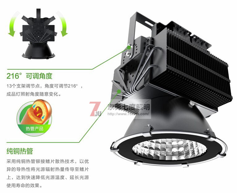 東莞七度照明QDLED-GC011-500WLED塔吊燈產品細節(jié)圖片