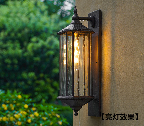 (QDQBD-FG02)歐式仿古大門門柱墻壁燈亮燈效果實(shí)拍